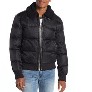 Slate & Stone Faux Shearling Puffer Bomber Jacket